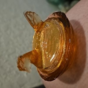 Nesting hen depression glass